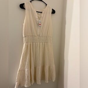 Maurice’s Cream Textured Sleeveless Summer mini dress. Never worn. Tags on.